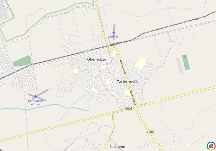 Map location of Carletonville